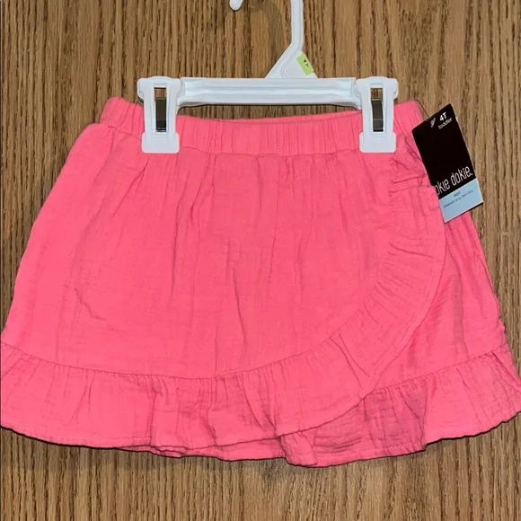 Pink Skirt with Ruffle Hem - Picture 1 of 2